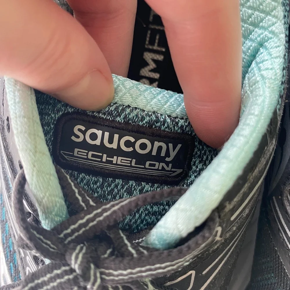Saucony Echelon 7 Running Shoes Womens 8 Blue EVERUN Sauc-Fit Sneaker Athletic